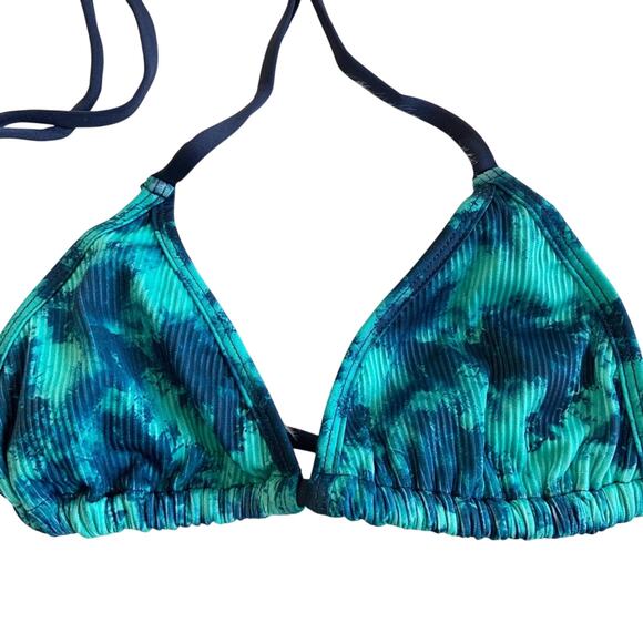 Yandy Two Piece Teal & Blue Tie Dye Bikini Set Adjustable Medium NEW WITH TAGS - Picture 5 of 14